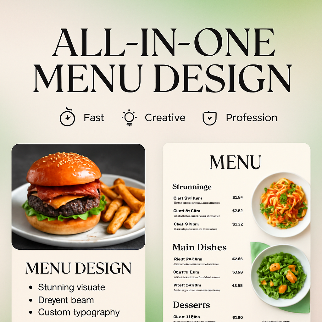 Dịch Vụ Thiết Kế Menu Chuyên Nghiệp Trong Ngày